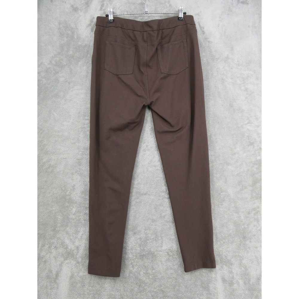 Soft Surroundings Pants Womens Size L Brown Pull On Stretch Legging Skinny Knit - Picture 2 of 12